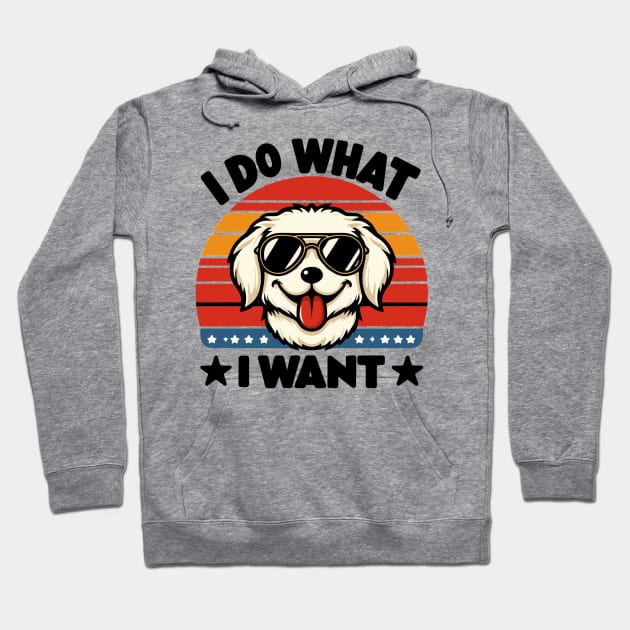 i do what i want funny Dog Hoodie by AlephArt